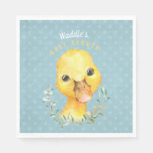 Serviette En Papier Waddle McQuackers Baby shower de canard mignon