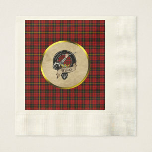 Serviette En Papier Wallace Clan Badge & Tartan