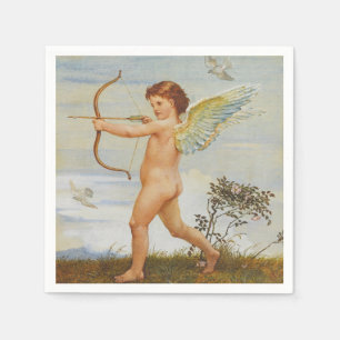 Serviette En Papier Walter Crane Cupidon ancien avec arc d'art