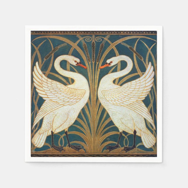 Serviette En Papier Walter Crane Swan (Devant)