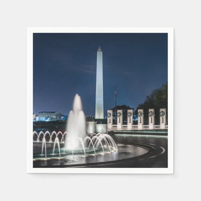 Serviette En Papier Washington Monument USA George Washington (Devant)