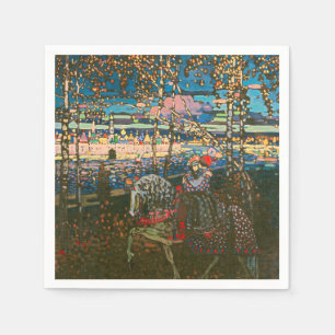 Serviette En Papier Wassily Kandinsky Le Couple à Cheval Art Russe