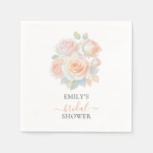 Watercolor Blush Rose Gold Garden Bridal Shower