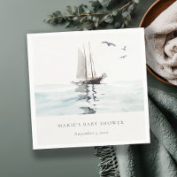 Watercolor Nautical Voile Baby shower