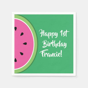 Serviette En Papier Watermelon Enfant's Birthday mignon été