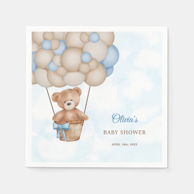 Serviette En Papier We Can Bearly Wait Baby Shower (Devant)