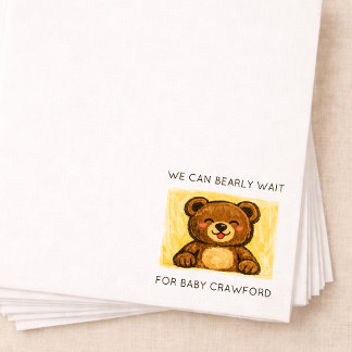 Serviette En Papier We Can Bearly Wait! Simple Hand Drawn Baby Shower