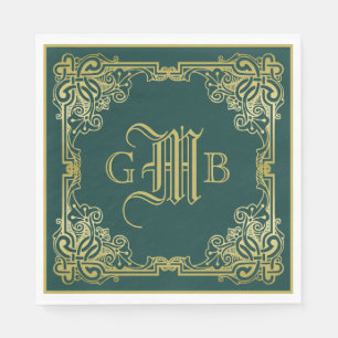 Serviette En Papier Wedding Monogram Classic