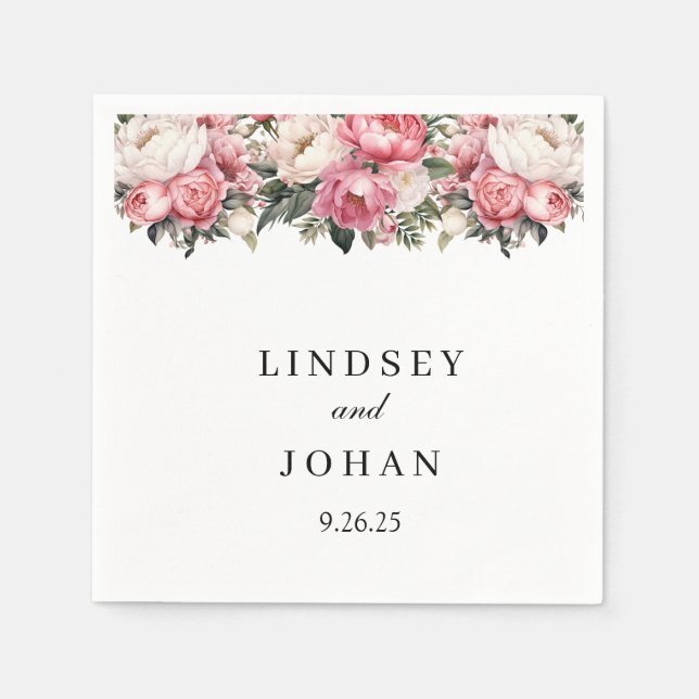 Serviette En Papier Wedding Paper Napkins (Devant)