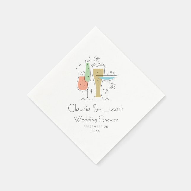 Serviette En Papier Wedding shower de lit pour couples (Coin)