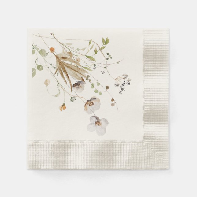 Serviette En Papier Wedding shower fleur sauvage (Devant)