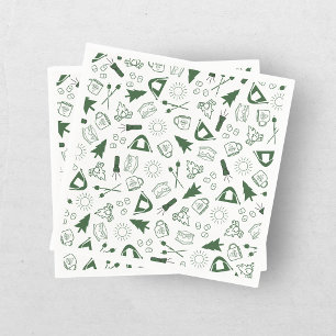 Serviette En Papier Week-end de célibataire Moderne Campagne Verte