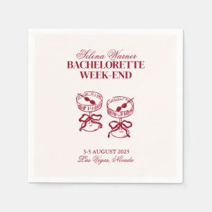 Serviette En Papier Week-end enterrement de vie de jeune fille avec de