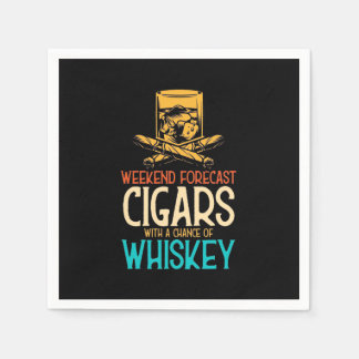 Serviette En Papier Weekend Cigars With A Chance Of Whiskey