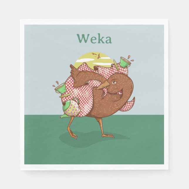 Serviette En Papier Weka New Zealand Bird (Devant)