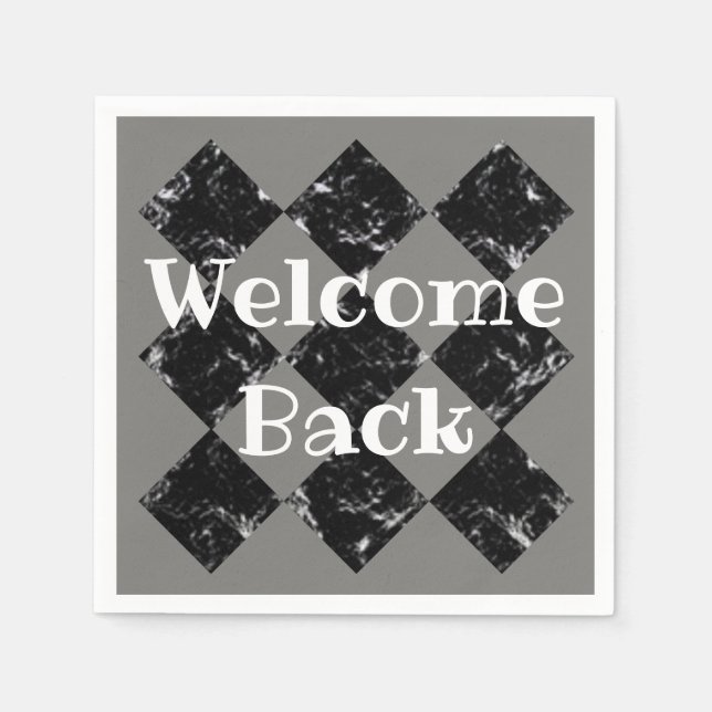 Serviette En Papier Welcome Back Business Black Diamond Professional (Devant)