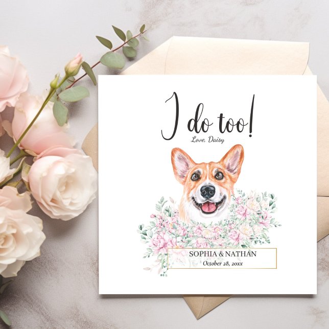 Serviette En Papier Welsh Corgi Chien Mariage Cocktail Napkins (Créateur téléchargé)