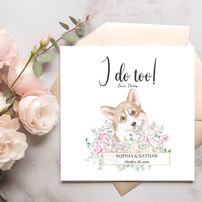 Serviette En Papier Welsh Corgi Chien Mariage Cocktail Napkins (Créateur téléchargé)