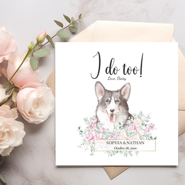 Serviette En Papier Welsh Corgi Chien Mariage Cocktail Napkins (Créateur téléchargé)