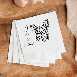 Serviette En Papier Welsh Corgi I Do Too Dog Cocktail Personnalisé Nap