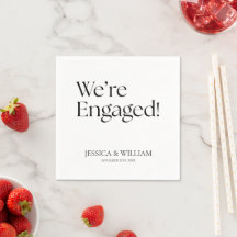 We're Engaged Minimalist Engagement Party