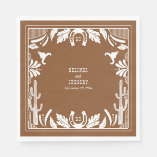 Serviette En Papier Western Country Cowboy Rustique Mariage