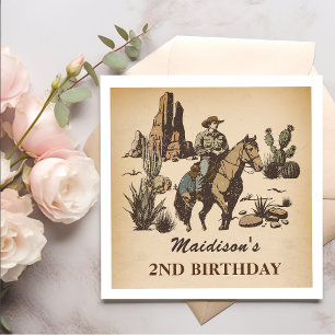 Serviette En Papier Western Cowboy Anniversaire de fête Napkins