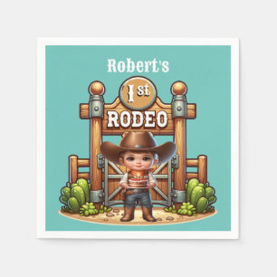 Serviette En Papier Western Cowboy Premier Rodéo Anniversaire Personna