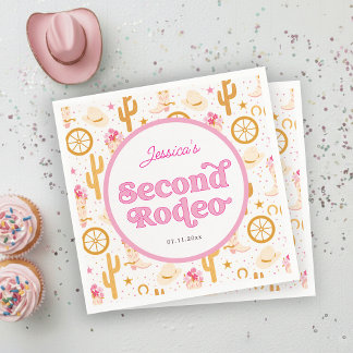 Serviette En Papier Western Cowgirl 2nd Rodeo Birthday Party