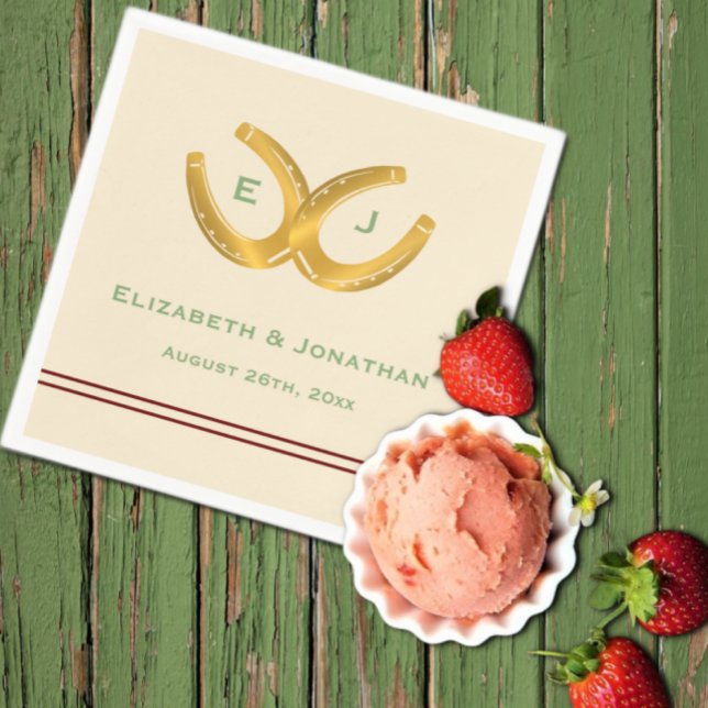 Serviette En Papier Western Horseshoe Mariage (Créateur téléchargé)