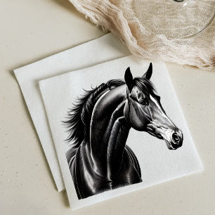 Serviette En Papier Western Mariage Horse Rustique Pays équestre