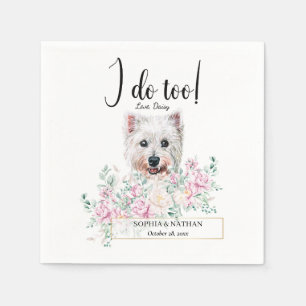 Serviette En Papier Westie chien Mariage Cocktail Napkins