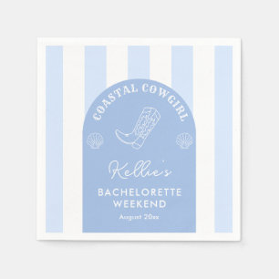 Serviette En Papier Whimsal Coastal Cowgirl Bachelorette Party