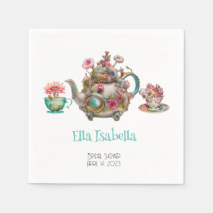 Serviette En Papier Whimsical Afternoon Tea Party