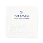 Whimsical Blue Fun Facts Mariage