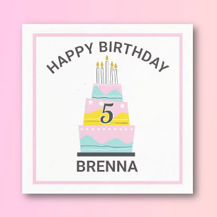 Serviette En Papier Whimsical Happy Birthday fête d'enfant