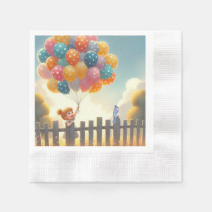 Serviette En Papier Whimsical/mignon ballon art