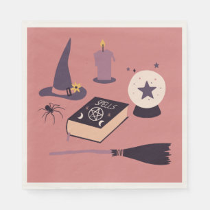 Serviette En Papier Whimsical rose sorcier parti