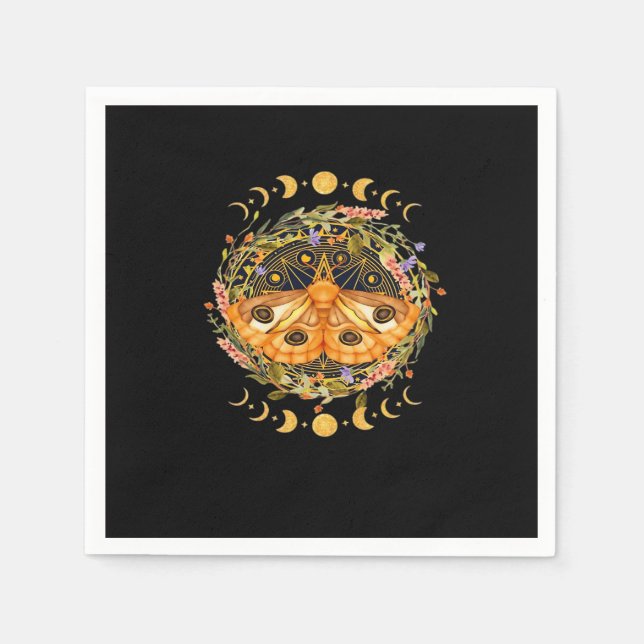 Serviette En Papier Whimsigoth Moth Classic (Devant)