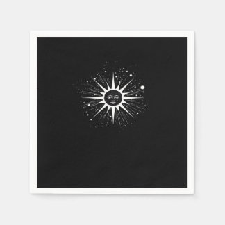 Serviette En Papier Whimsigoth Night Sky Sun Moon Witchy Classic Hallo