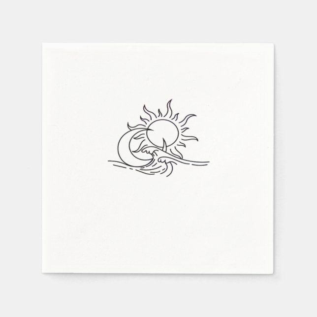 Serviette En Papier Whimsigoth Sun Sea Witchy (Devant)