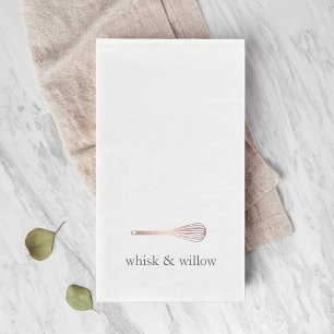 Serviette En Papier Whisk d'or Rose Nom de la société de boulangeri