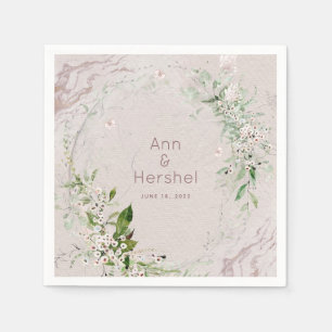 Serviette En Papier Whisper & Blush 2 Mariage Cocktail serviettes