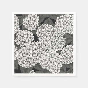 Serviette En Papier White hydrangea