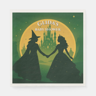 Serviette En Papier Wicked Baby Shower Napkins- Elphaba & Glinda Party