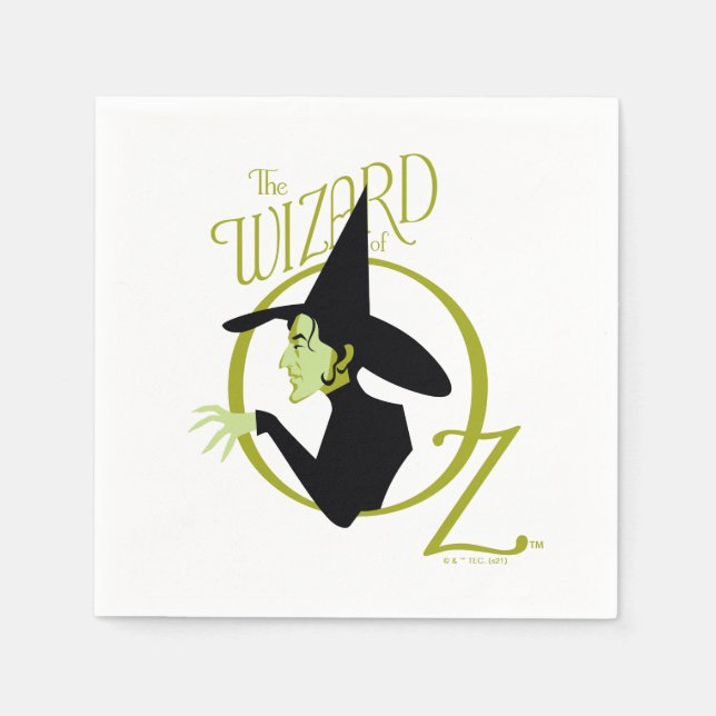 Serviette En Papier Wicked Witch™ L'Assistant Du Logo Oz™ (Devant)