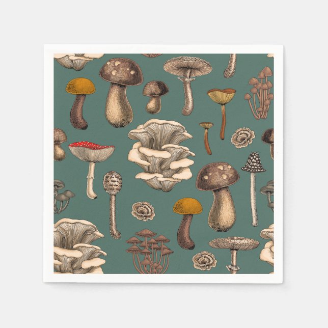 Serviette En Papier Wild Mushrooms (Devant)