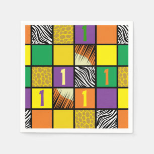 Serviette En Papier Wild One 1er anniversaire fête Safari Enfants