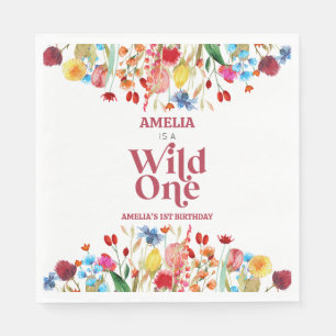 Serviette En Papier Wild One Fleur sauvage 1er anniversaire
