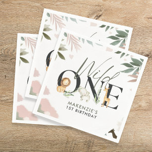 Serviette En Papier Wild One Safari 1ère fête d'anniversaire
